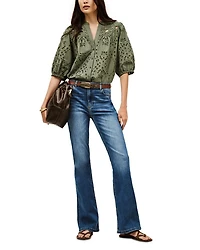 Aommie Low Rise Straight Jeans Blue