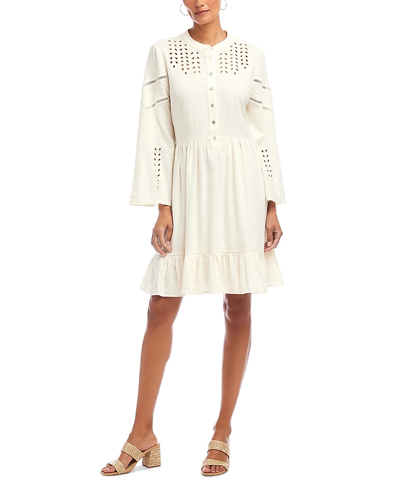 Karen Kane Tiered Flare Sleeve Dress