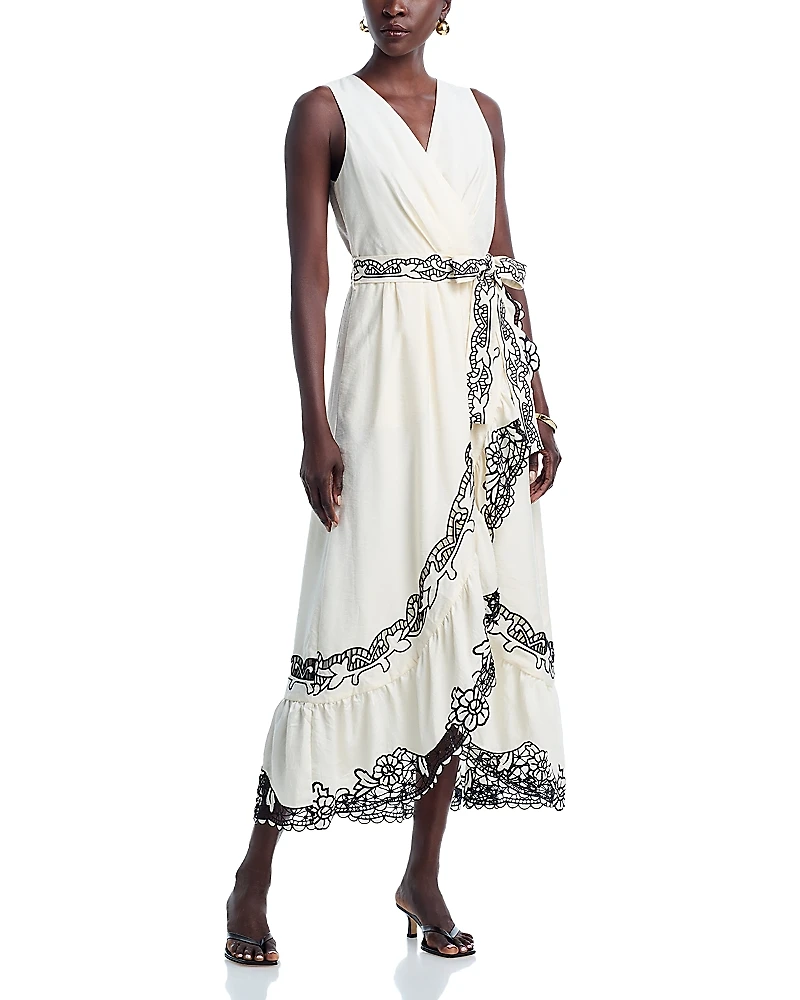 Elie Tahari Poppy Embroidered Maxi Dress