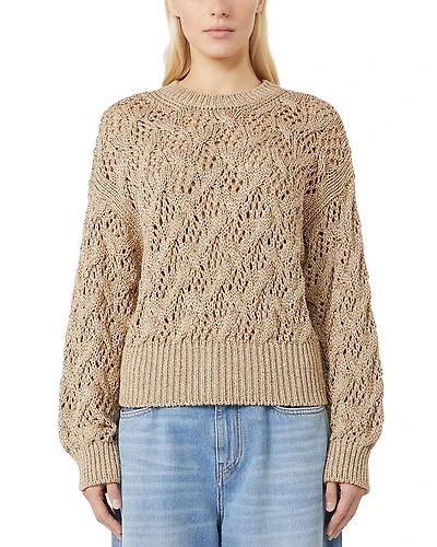 Max Mara Studio 1 Pilade Crewneck Cable Knit Sweater