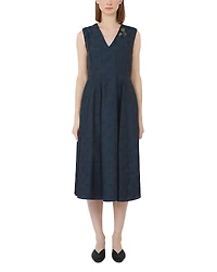 Max Mara Lauren Midnight Blue Fit and Flare Dress