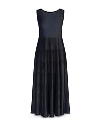 Bicolor Ribbed Striped Midi Dress
