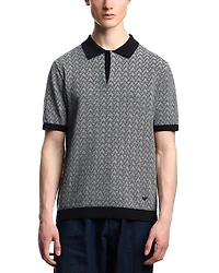 Chevron Regular Fit Short Sleeve Polo Sweater