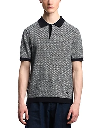 Emporio Armani Chevron Regular Fit Short Sleeve Polo Sweater
