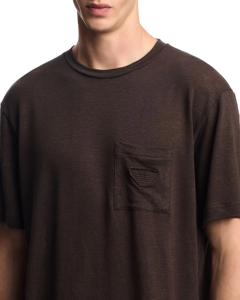 Regular Fit Pocket Linen Tee