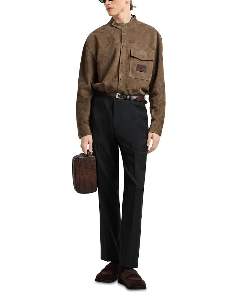 Regular Fit Wool Trousers