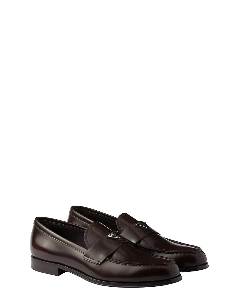 Prada Men's Brushed Leather Loafers