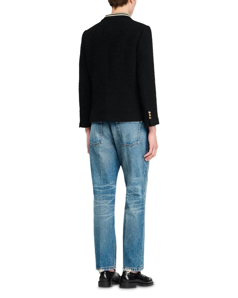 Tweed Contrast Stripe Jacket