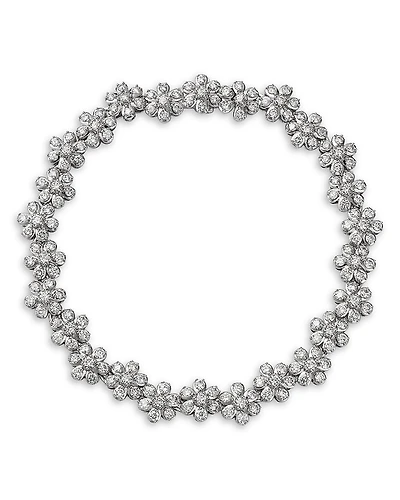 Bloomingdale's Fine Collection Diamond Flower Cluster Link Bracelet