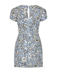 Rowen Silver Floral Sequins Dress
