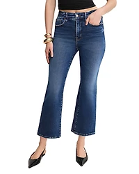 Good American Soft Tech Legs Cropped Mini Bootcut Jeans