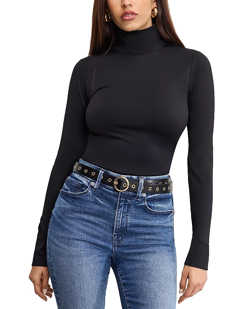 Good American Weightless Scuba Turtleneck Top