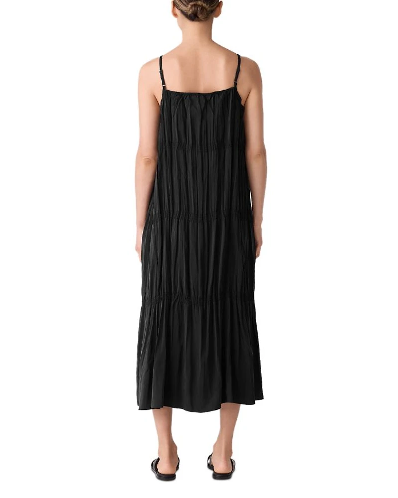 Scoop Neck Silk Dress