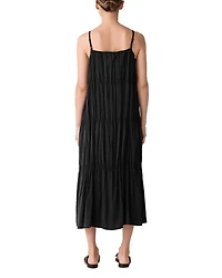 Scoop Neck Silk Dress