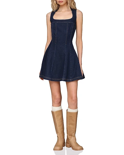 Avec Les Filles Panelled Fit & Flare Cap Sleeve Dress