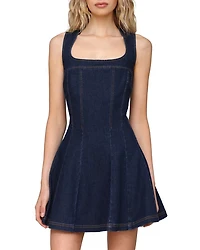 Panelled Fit & Flare Cap Sleeve Dress