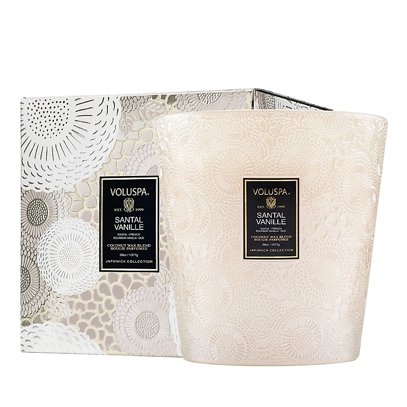 Voluspa Santal Vanille 3 Wick Hearth Candle, 38 oz.
