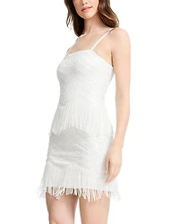 Anya Beaded Fringed Mini Dress