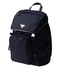 Re-Nylon and Leather Backpack