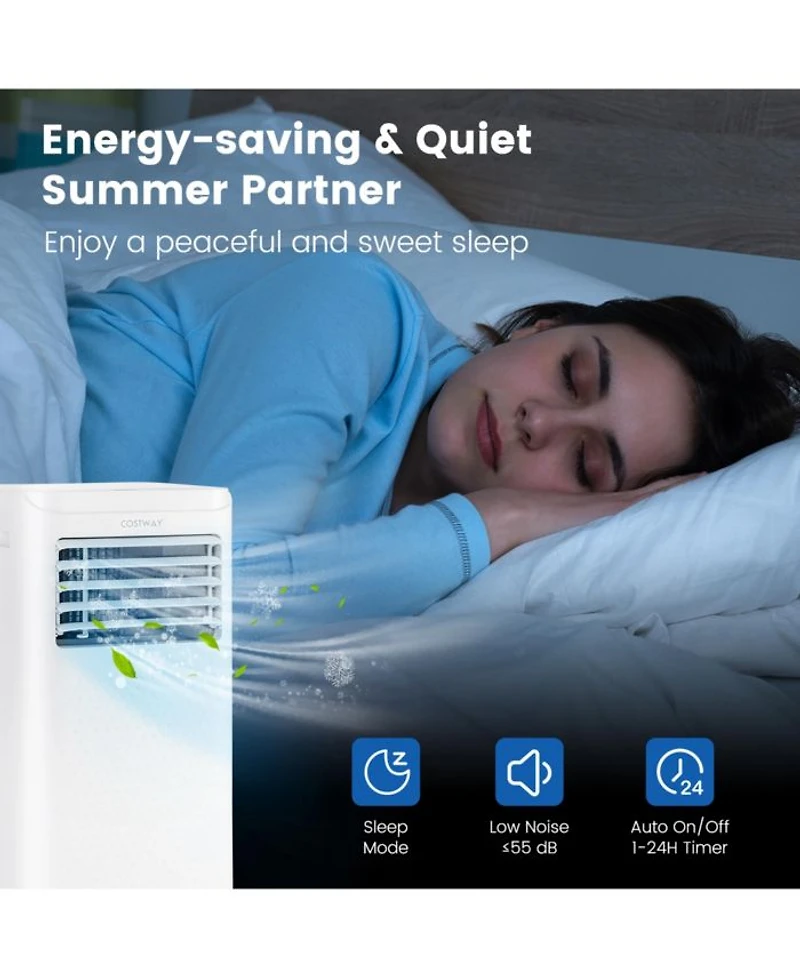BTU Portable Air Conditioner with Dehumidifier & Fan Mode