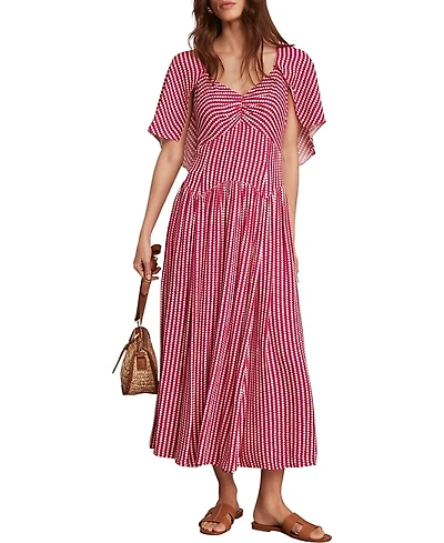 Mint Velvet Women's Print Cape Midi Dress