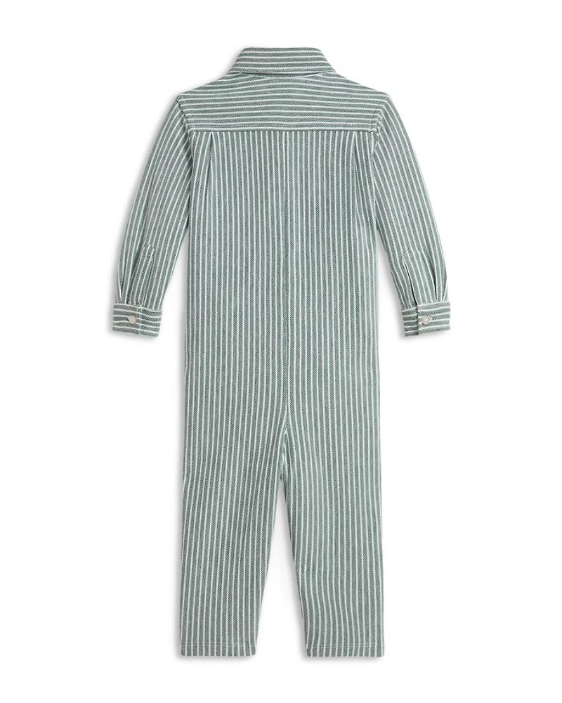 Boys' Striped Knit Oxford Coverall - Baby