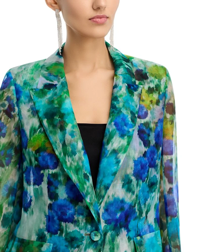 Aimee Printed Silk Jacket