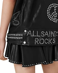 Billie Embellished Leather Vest