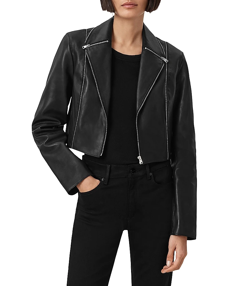 Allsaints Landers Leather Biker Jacket