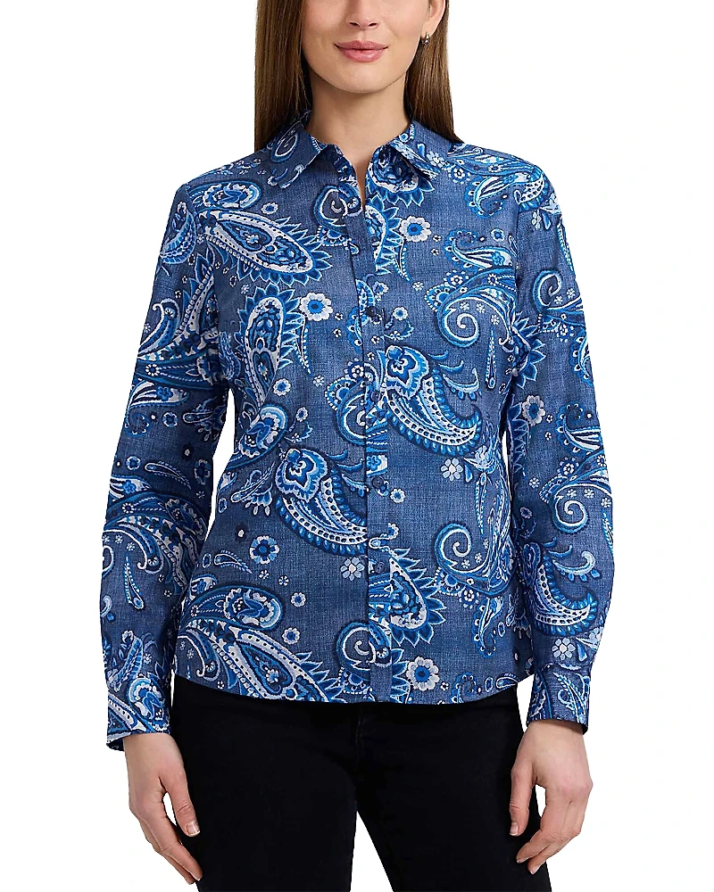 Foxcroft Hampton Paisley Print Shirt