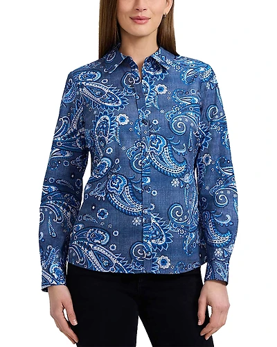 Foxcroft Hampton Paisley Print Shirt