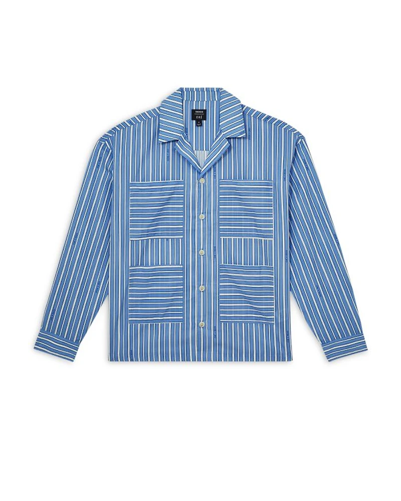 x CHÉ Fonta Regular Fit Striped Poplin Shirt