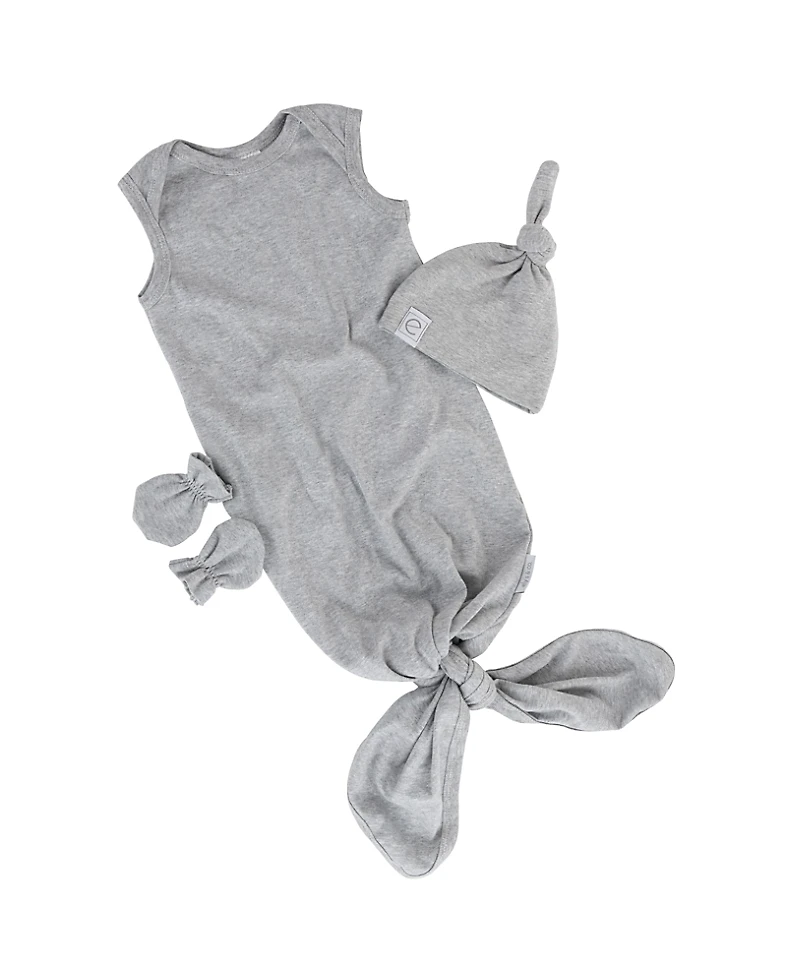 Ely's & Co. Unisex Knotted Wearable Blanket Knot Hat Set with Matching Mittens - Baby