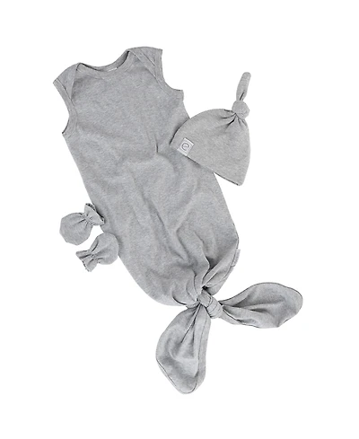 Ely's & Co. Unisex Knotted Wearable Blanket Knot Hat Set with Matching Mittens - Baby