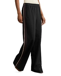 Reiss Petite Side Stripe Wide Leg Trousers