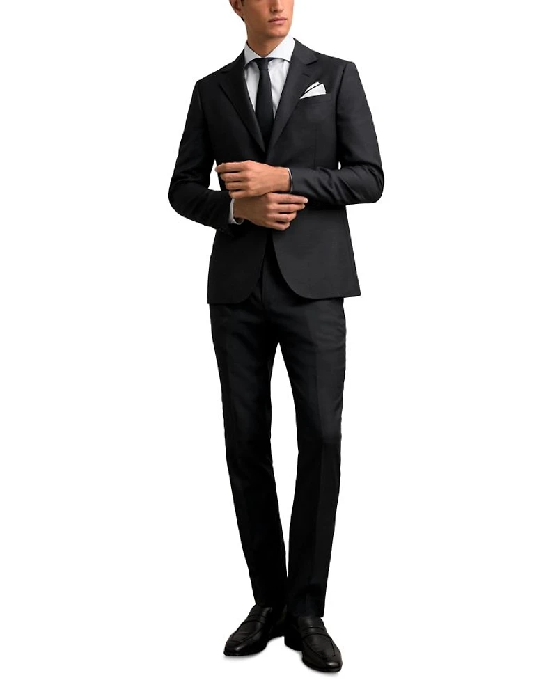 Slim Fit Prince of Wales Check Wool Blazer