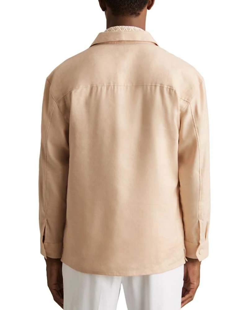 Regular Fit Twin Chest Pocket Linen Shirt