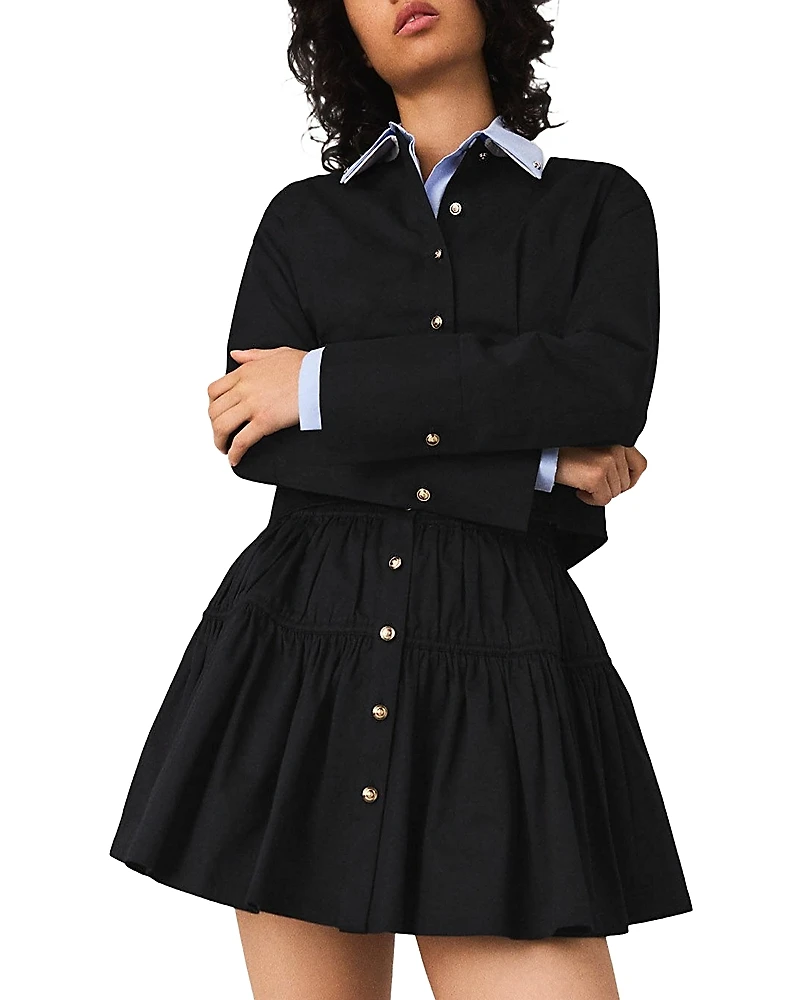 Maje Mini Elasticated Waist Skirt