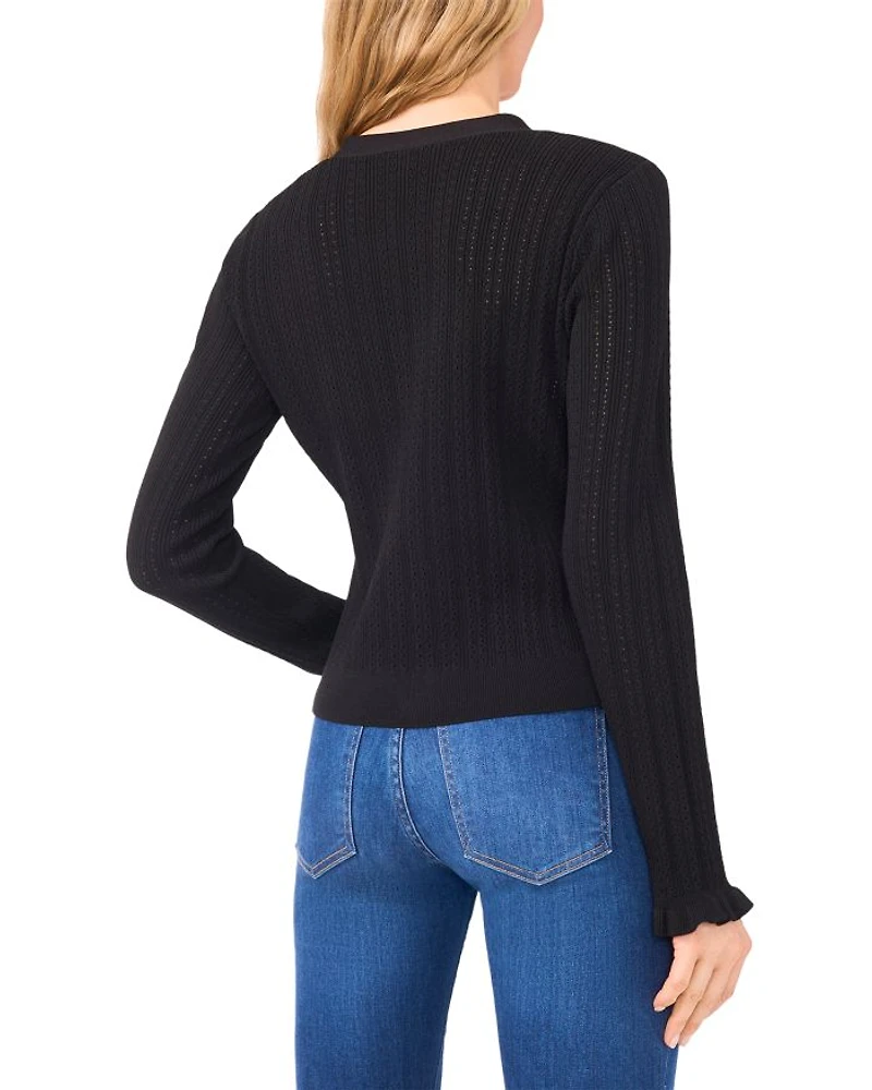 V Neck Cropped Cardigan