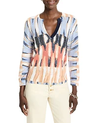 Nic+Zoe Criss Cross Slub Sweater