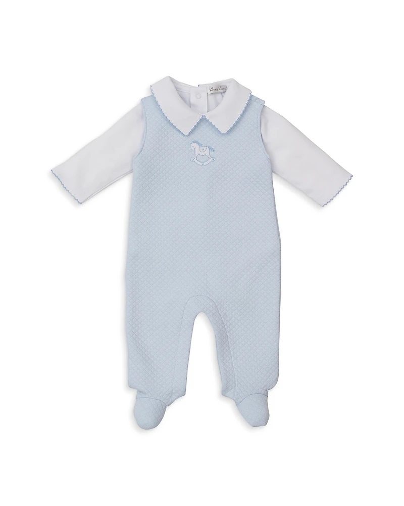 Kissy Boys' Shirt & Jacquard Overalls Set - Baby