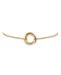 Pre-Owned Cartier Trinity Chain Bracelet 18K Tricolor Gold and Diamonds
