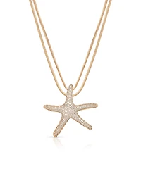 Ettika Pave Starfish Pendant Necklace, 12-17