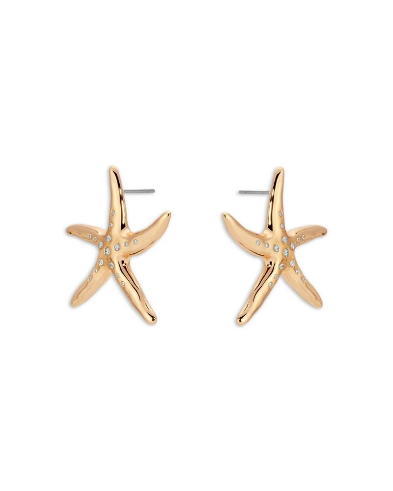 Pavé Starfish Luxe Statement Stud Earrings