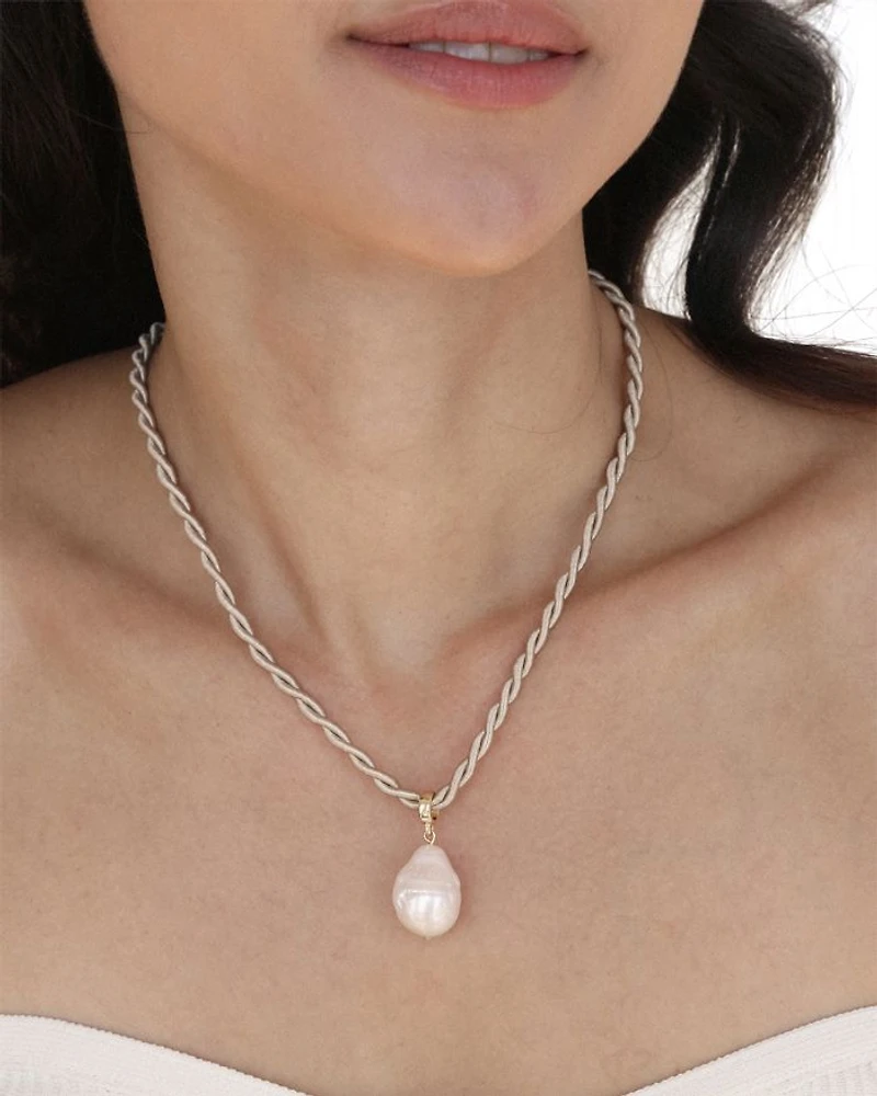 Cultured Freshwater Pearl Token Necklace, 16"