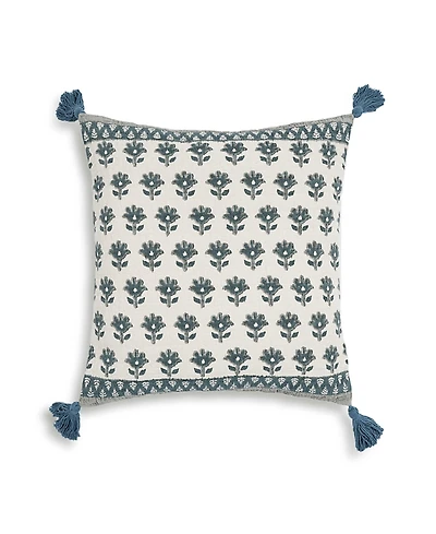 Tov Furniture Blossom Printed Cotton Tassel 20 Inch Accent Cushion