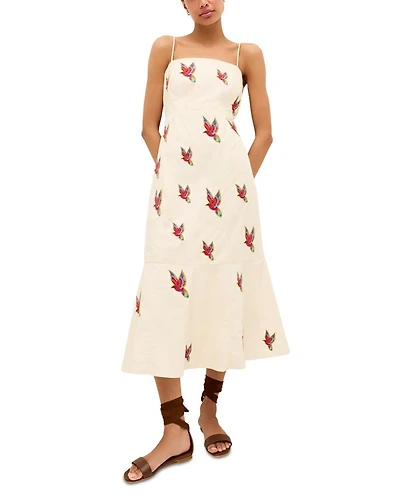 Birdie Flounce Midi Dress
