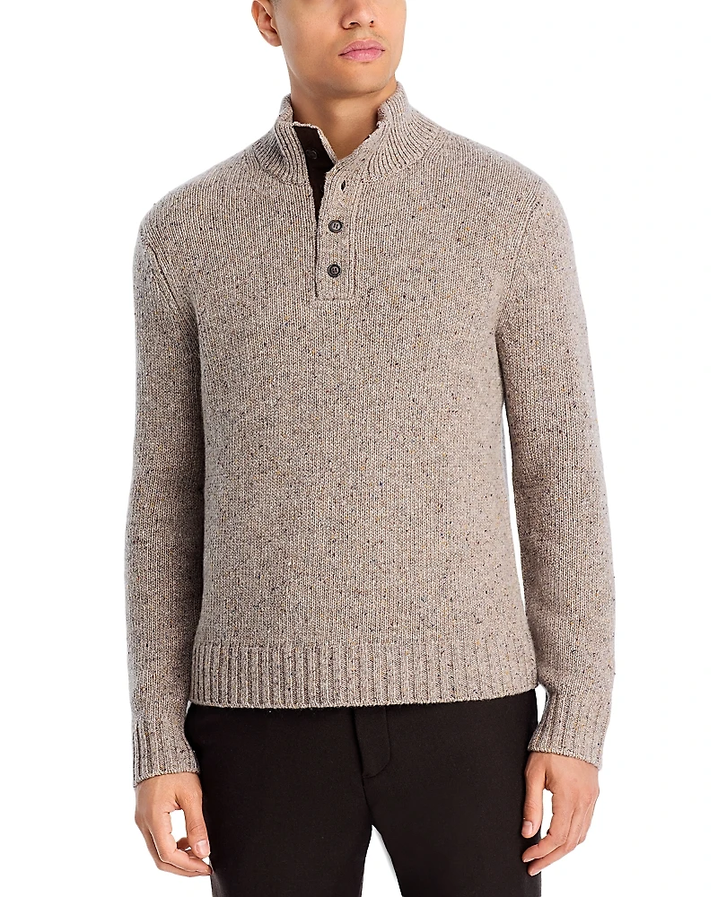 The Men's Store at Bloomingdale's Donegal Button Placket Wool & Cashmere Sweater - Exclusive