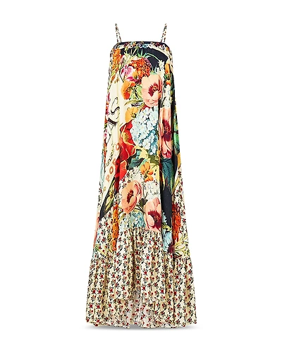 Camilla Ruffled Silk Maxi Dress