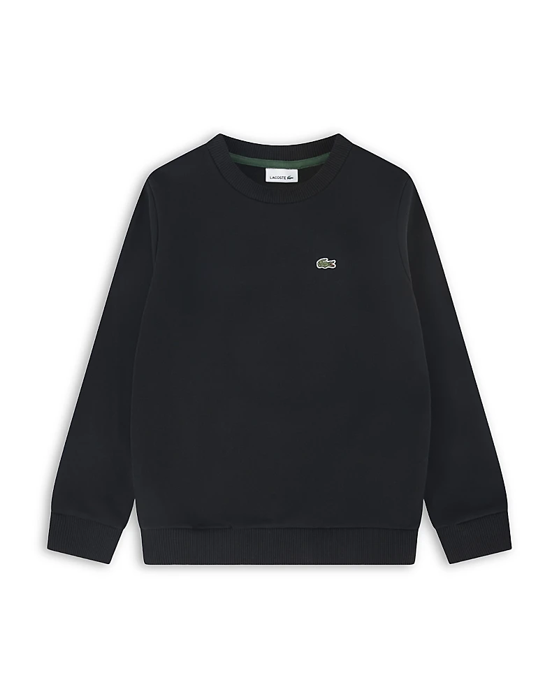Lacoste Boys' Core Fleece Crewneck Sweatshirt - Little Kid, Big Kid